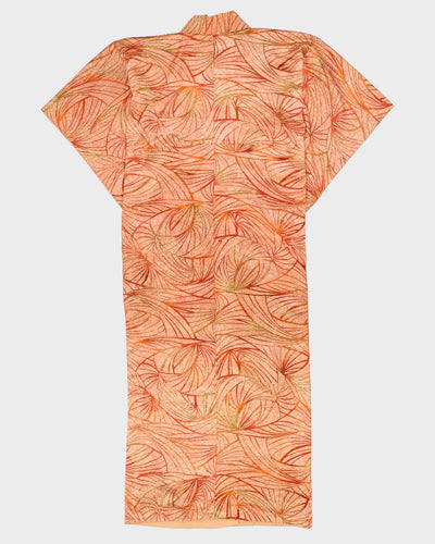 Orange Patterned Kimono - L