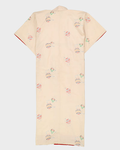 Vintage 1980s Cream Meisen Kimono - M / L