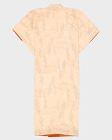 Vintage Peach With Blossoms Print Kimono - M / L