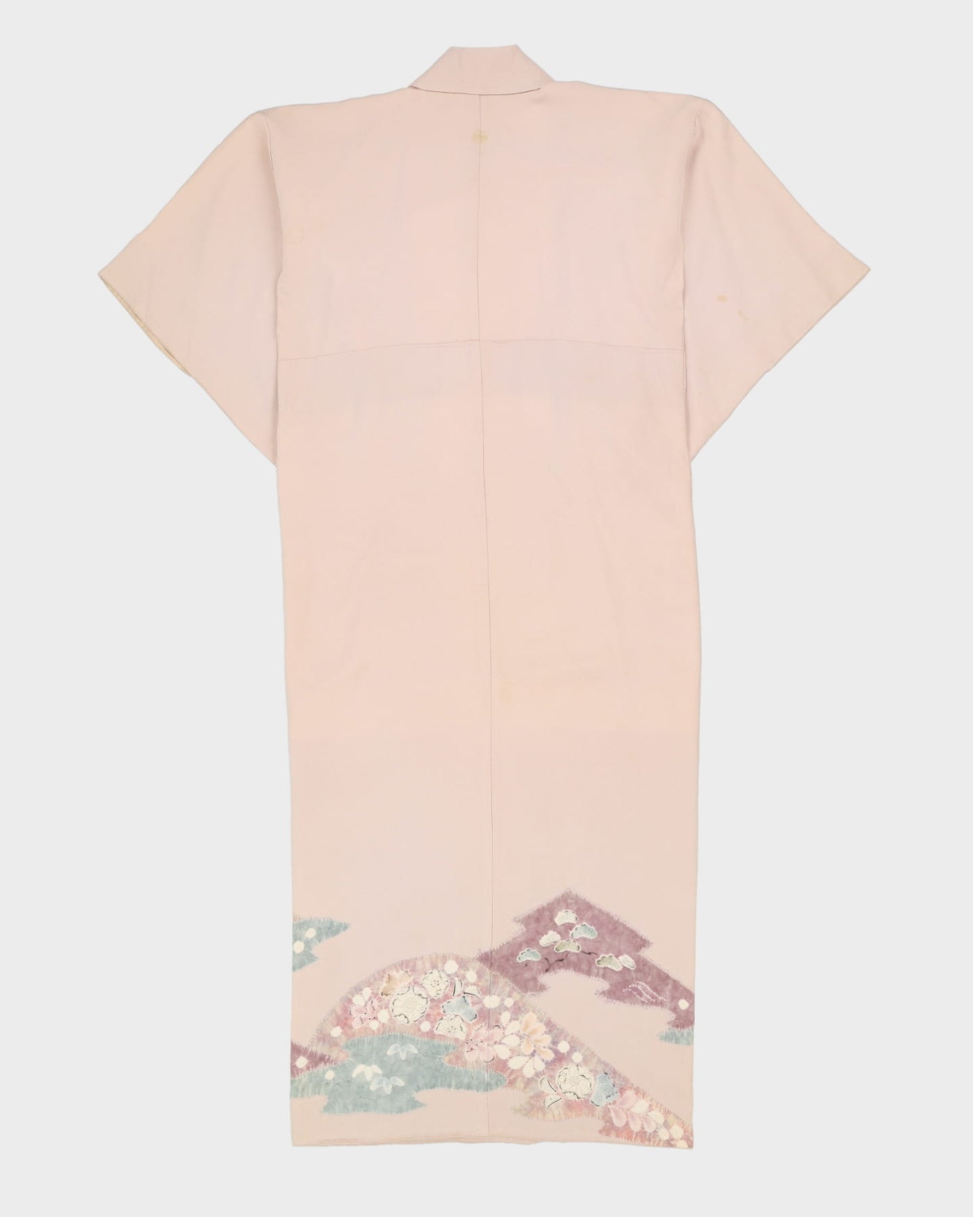 Vintage Tomesode Pink With Lilac Pattern Kimono - L / XL