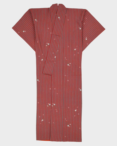 Dusky Pink With Striped Pattern Kimono - XL