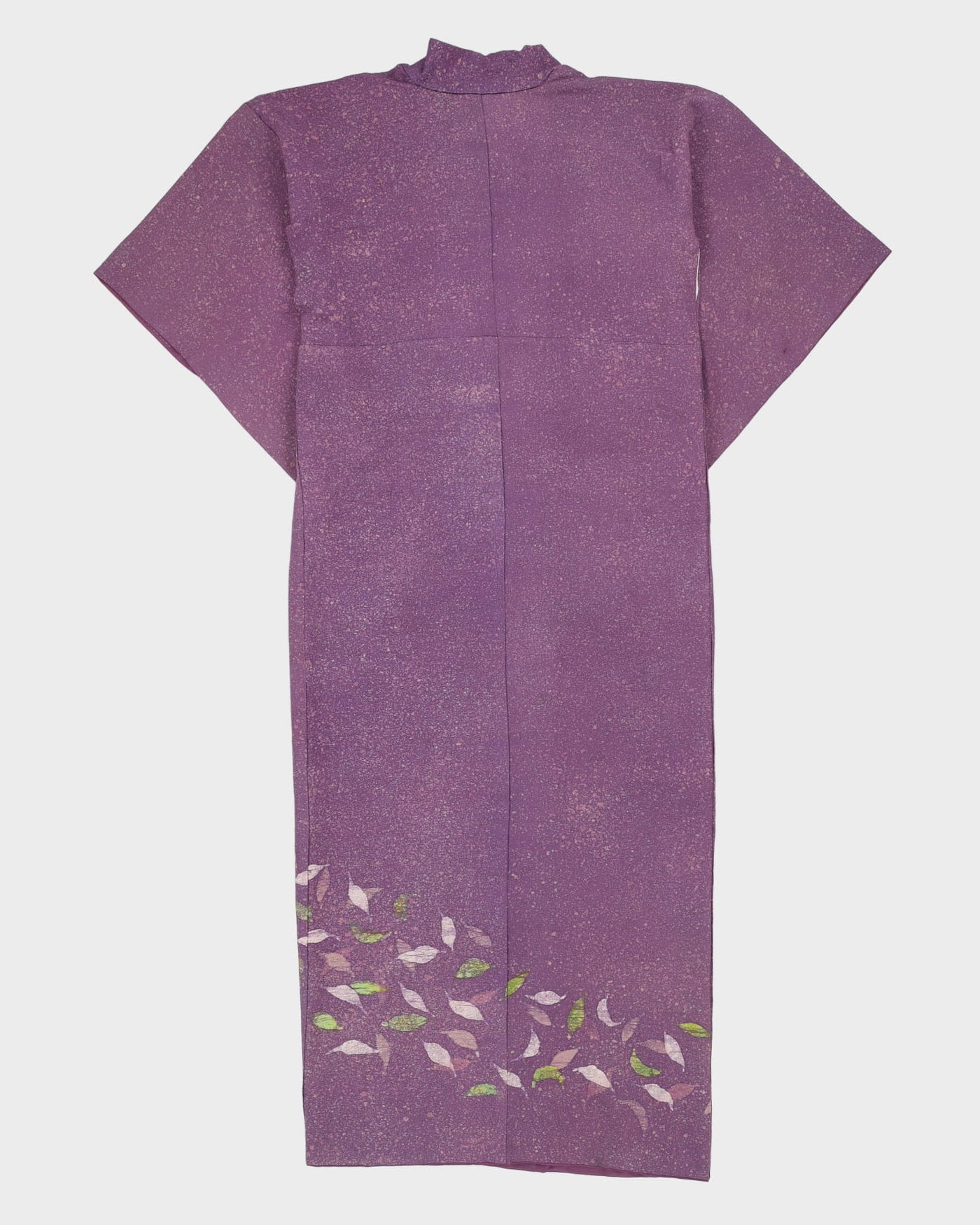 Purple Leaves Pattern Kimono - M