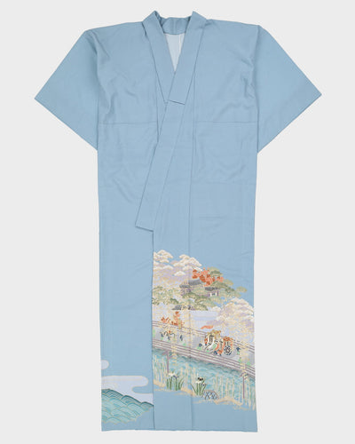 Blue Patterned Summer Kimono - XL