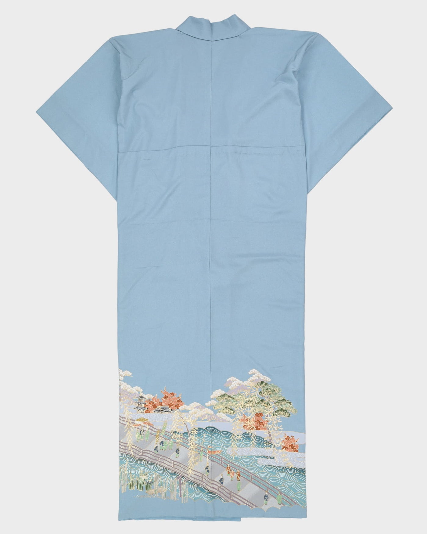 Blue Patterned Summer Kimono - XL