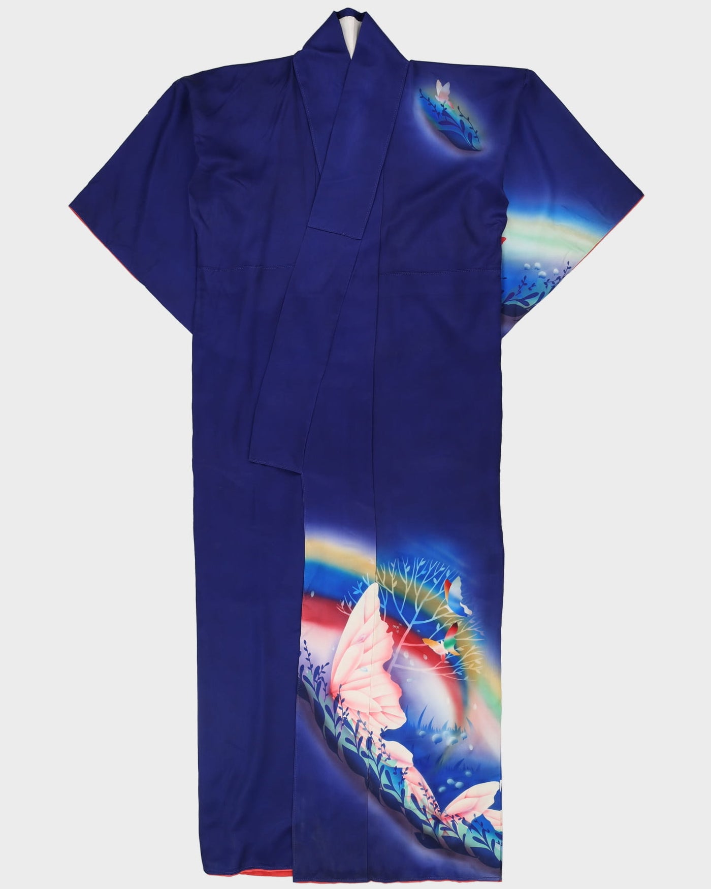 Blue Butterfly Print Kimono - XL