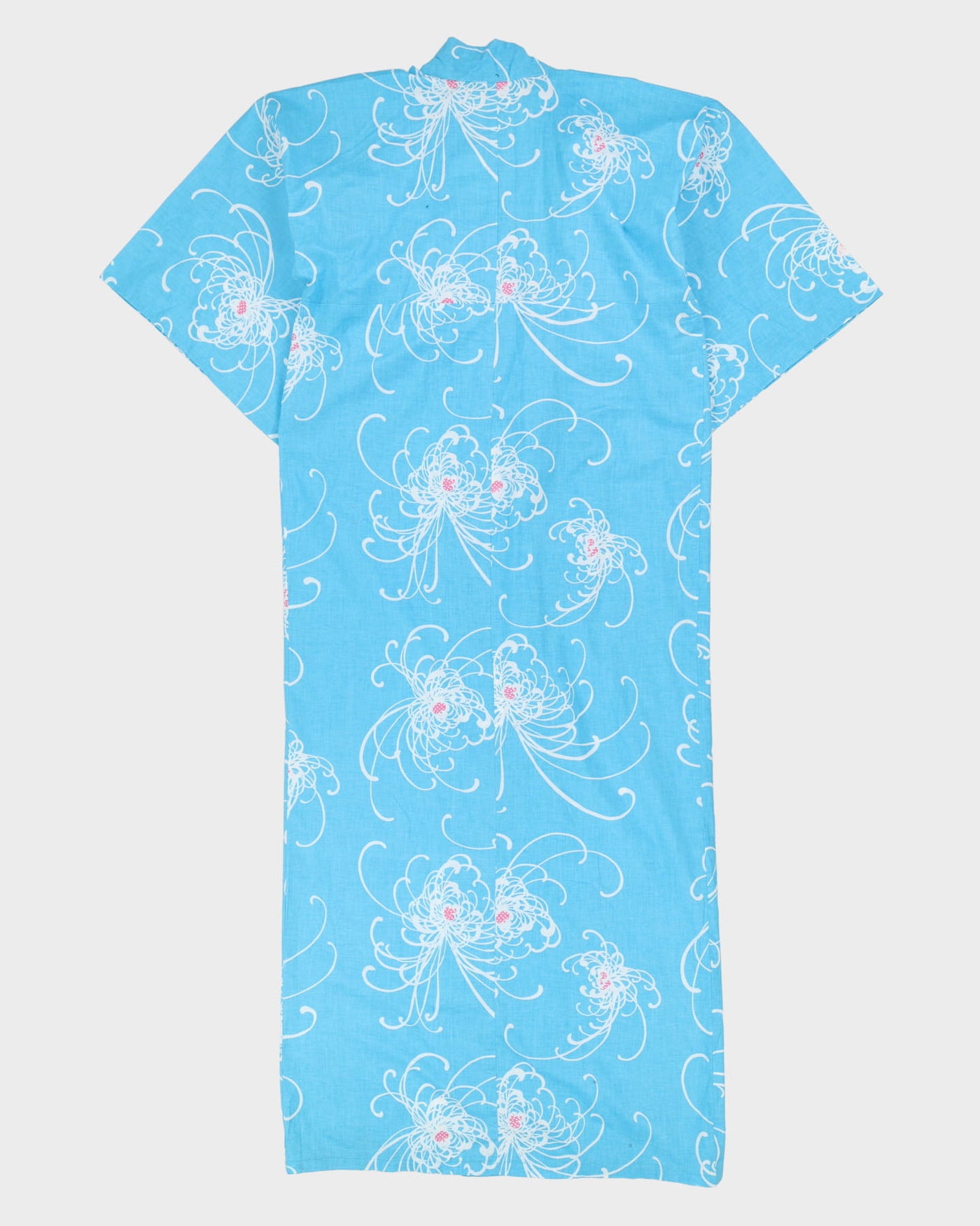 Blue Patterned Yukata Summer Kimono - M / L