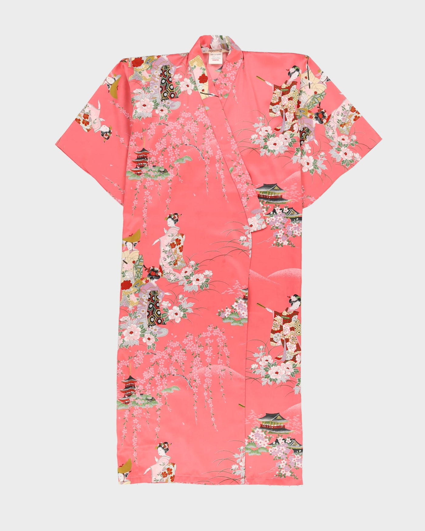 Pink Patterned Yukata Summer Kimono - XXS