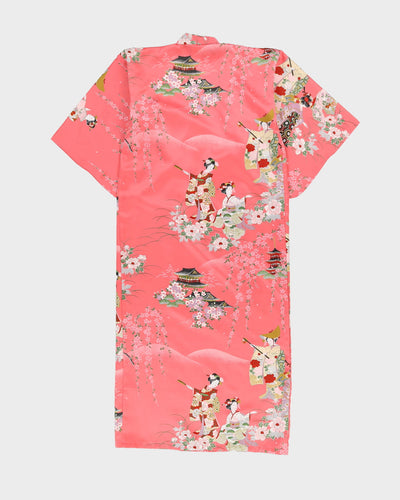 Pink Patterned Yukata Summer Kimono - XXS