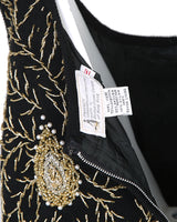 60s Golden Vine Beaded Knit Vest -