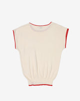 1990s flower applique knitted top - S
