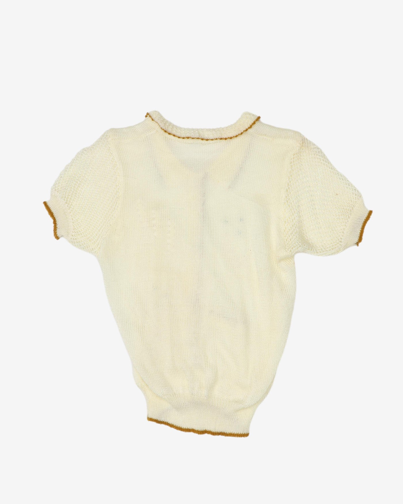 Lace knit short sleeve top - S