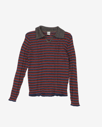 U2 Clothing Red Blue Stripe Jumper - XS