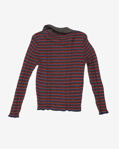U2 Clothing Red Blue Stripe Jumper - XS