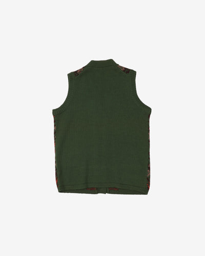 1970s knitted wool waistcoat - S