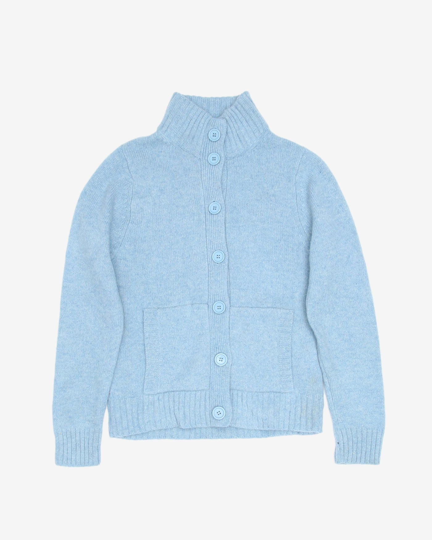 Levi's Blue Lambswool Knitted Cardigan