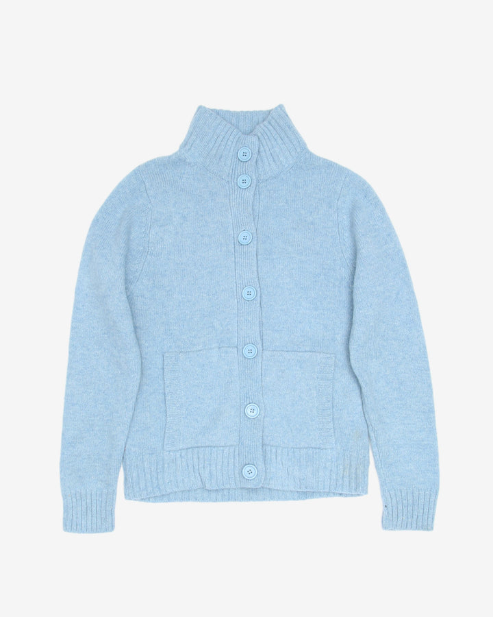 Levi's Blue Lambswool Knitted Cardigan