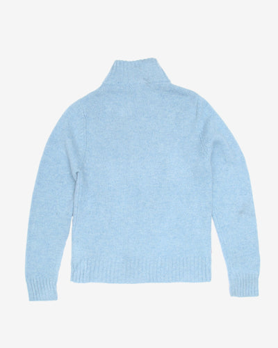 Levi's Blue Lambswool Knitted Cardigan