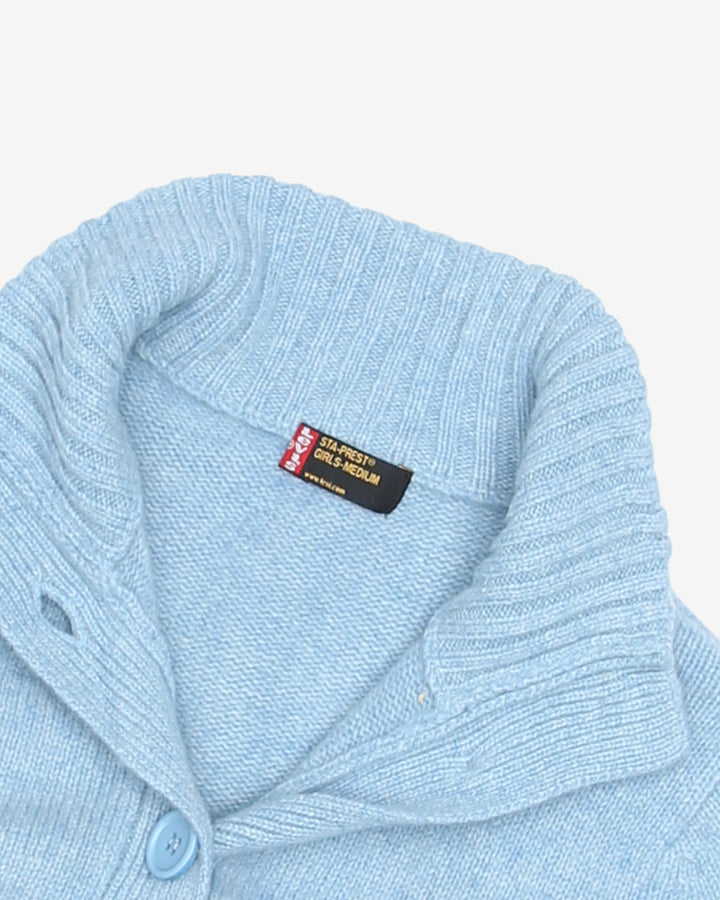Levi's Blue Lambswool Knitted Cardigan