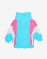 1980s Batwing Sleeve Block Colour Roll Neck Jumper
