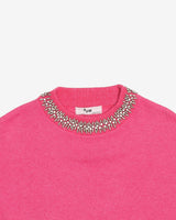 Pink With Silver Embellished Knitted Jumper - S