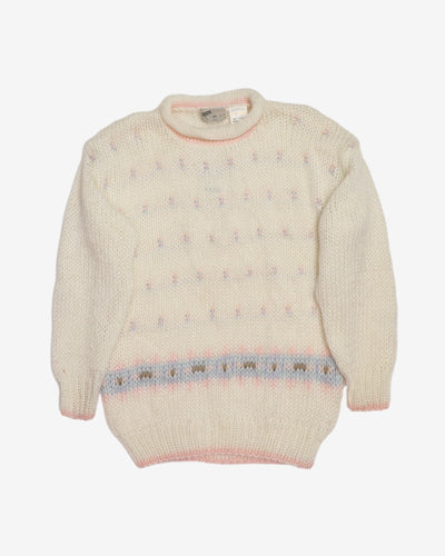1990s Pastel Knitted Jumper - S