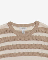Calvin Klein Beige And White Knitted Jumper - M