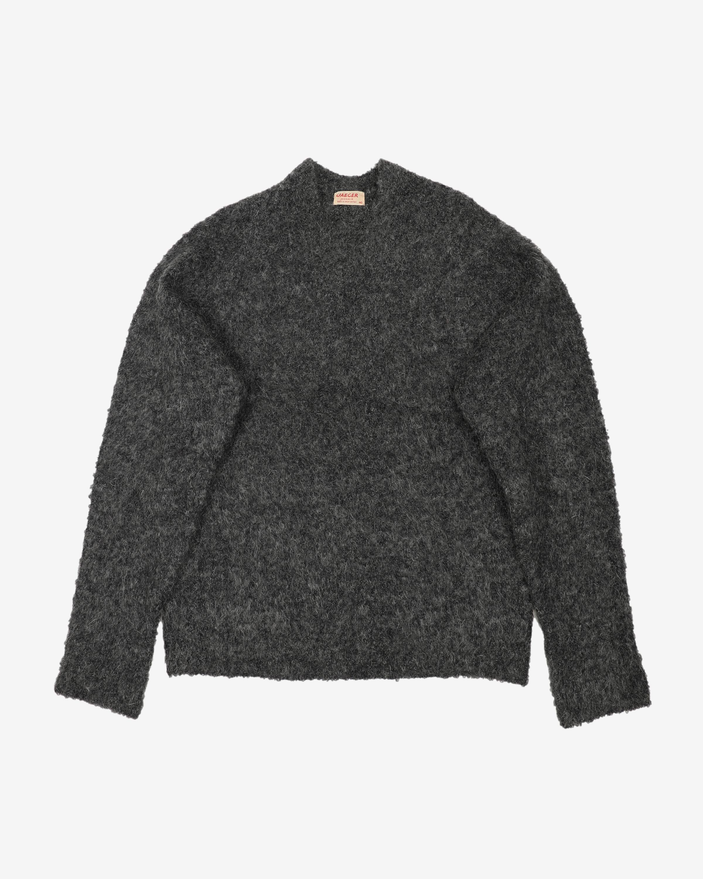 Vintage Jaeger Grey Mohair Knitted Jumper  - M