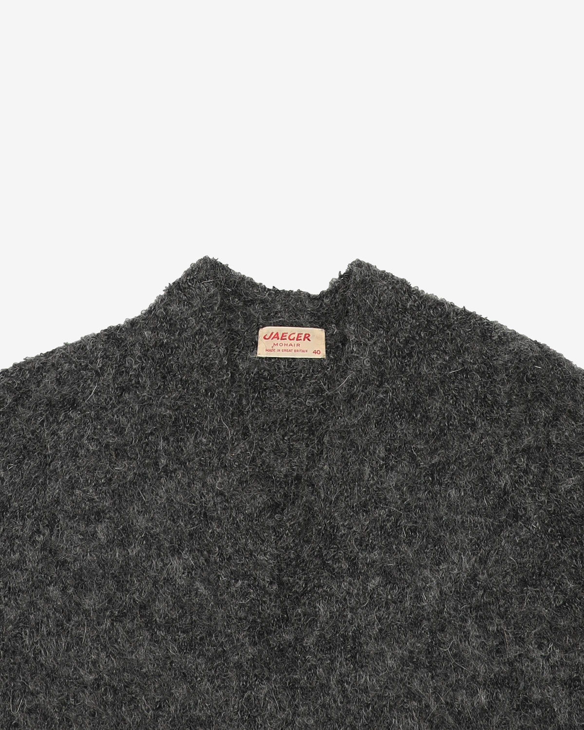Vintage Jaeger Grey Mohair Knitted Jumper  - M