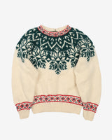 Eddie Bauer Fair Isle Style Knitted Wool Jumper - S