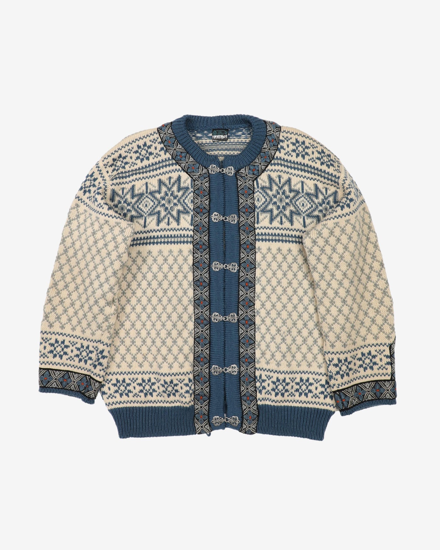 Dale Of Norway Patterned Wool Cardigan - M / L