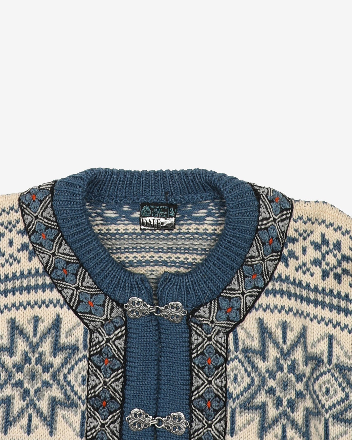 Dale Of Norway Patterned Wool Cardigan - M / L