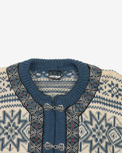 Dale Of Norway Patterned Wool Cardigan - M / L