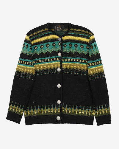 Norvyk 1970s Knitted Ski Cardigan - S