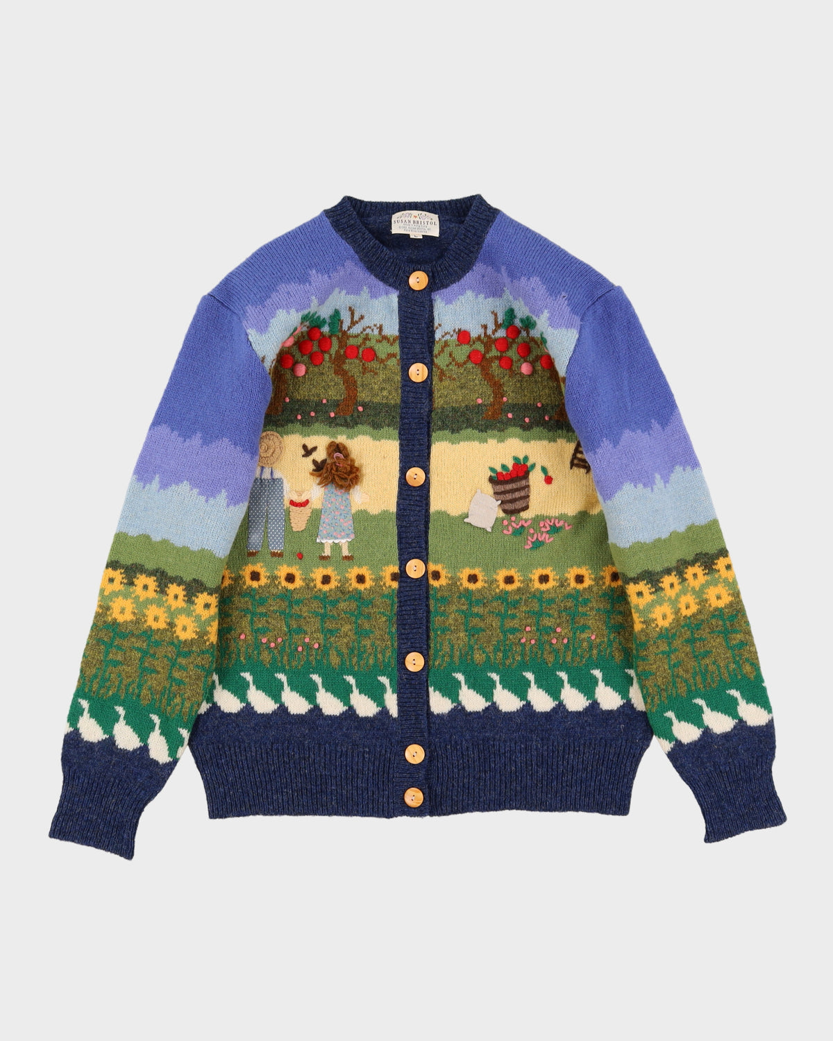 Susan Bristol Novelty Knitted Cardigan - M