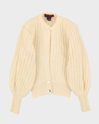 1980s Mohair Blend Knitted Cardigan - S