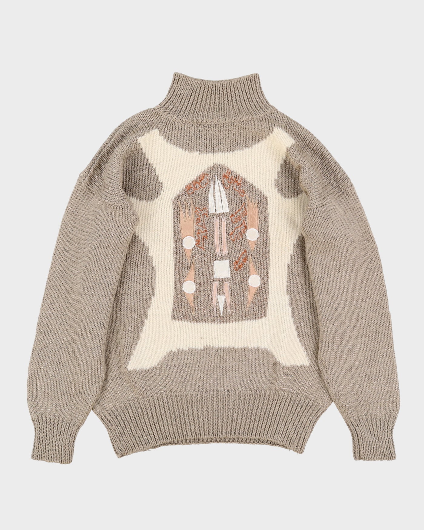 1990s Metallic Detailed Knitted Jumper - M