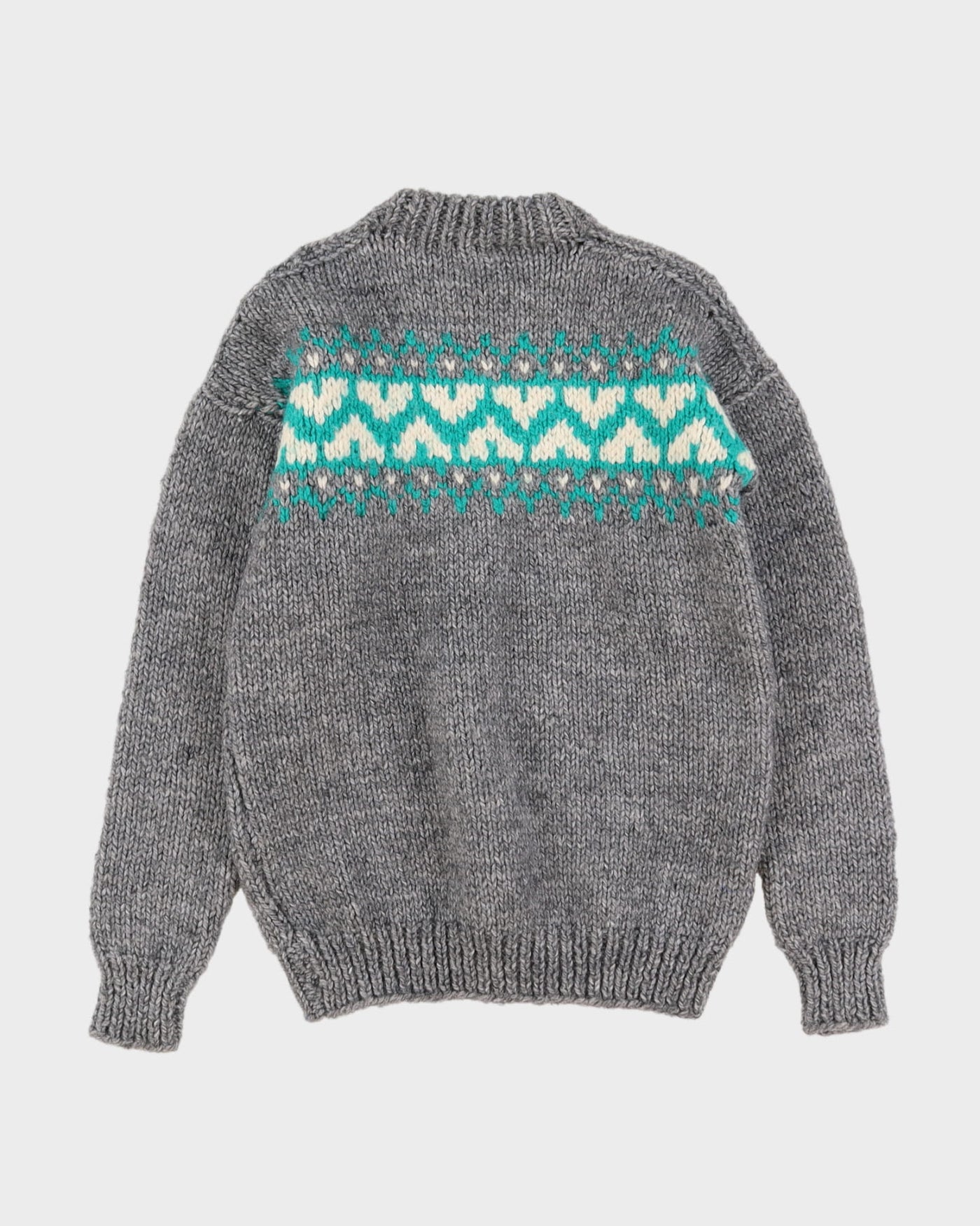 Hand Knitted Fair Isle Style Wool Knitted Jumper - XXS
