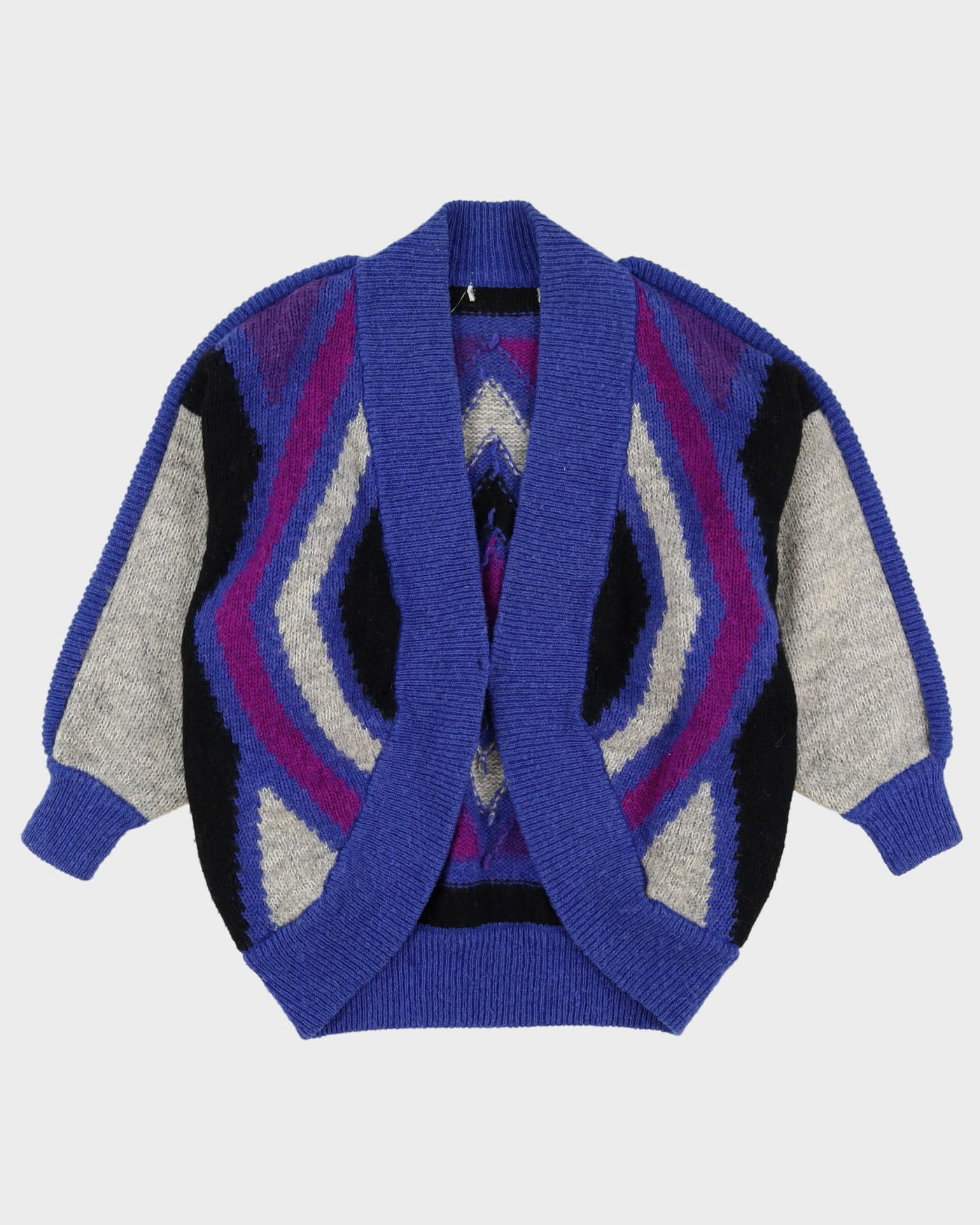 Chunky Knit Block Colour Cardigan - XL