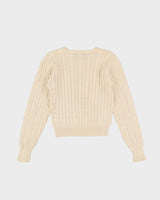 Ralph Lauren Cream Cotton Knitted Jumper - XS / S