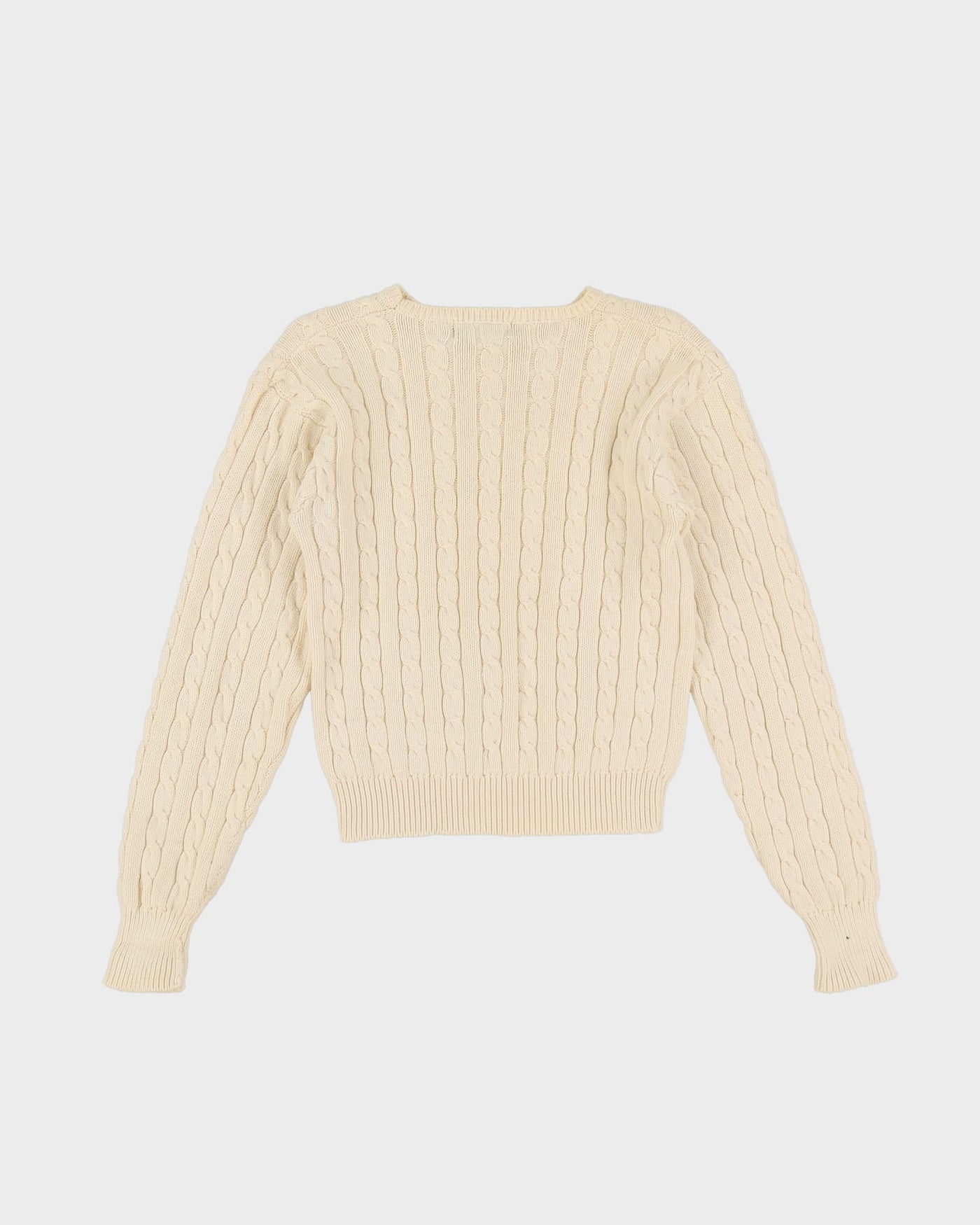 Ralph Lauren Cream Cotton Knitted Jumper - XS / S