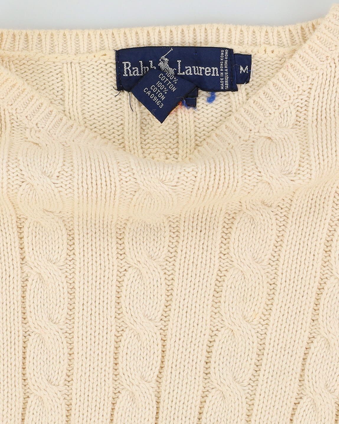 Ralph Lauren Cream Cotton Knitted Jumper - XS / S