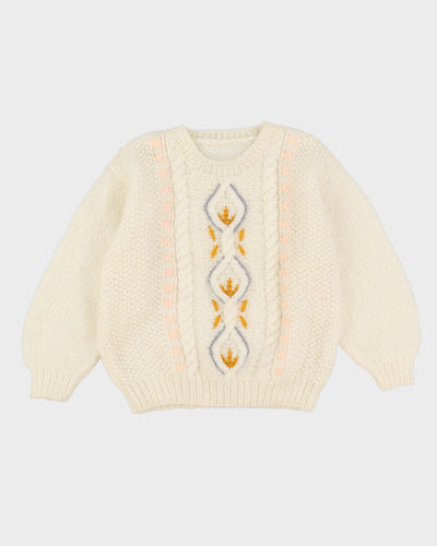 1990s Hand Knitted Mohair Blend Jumper - M