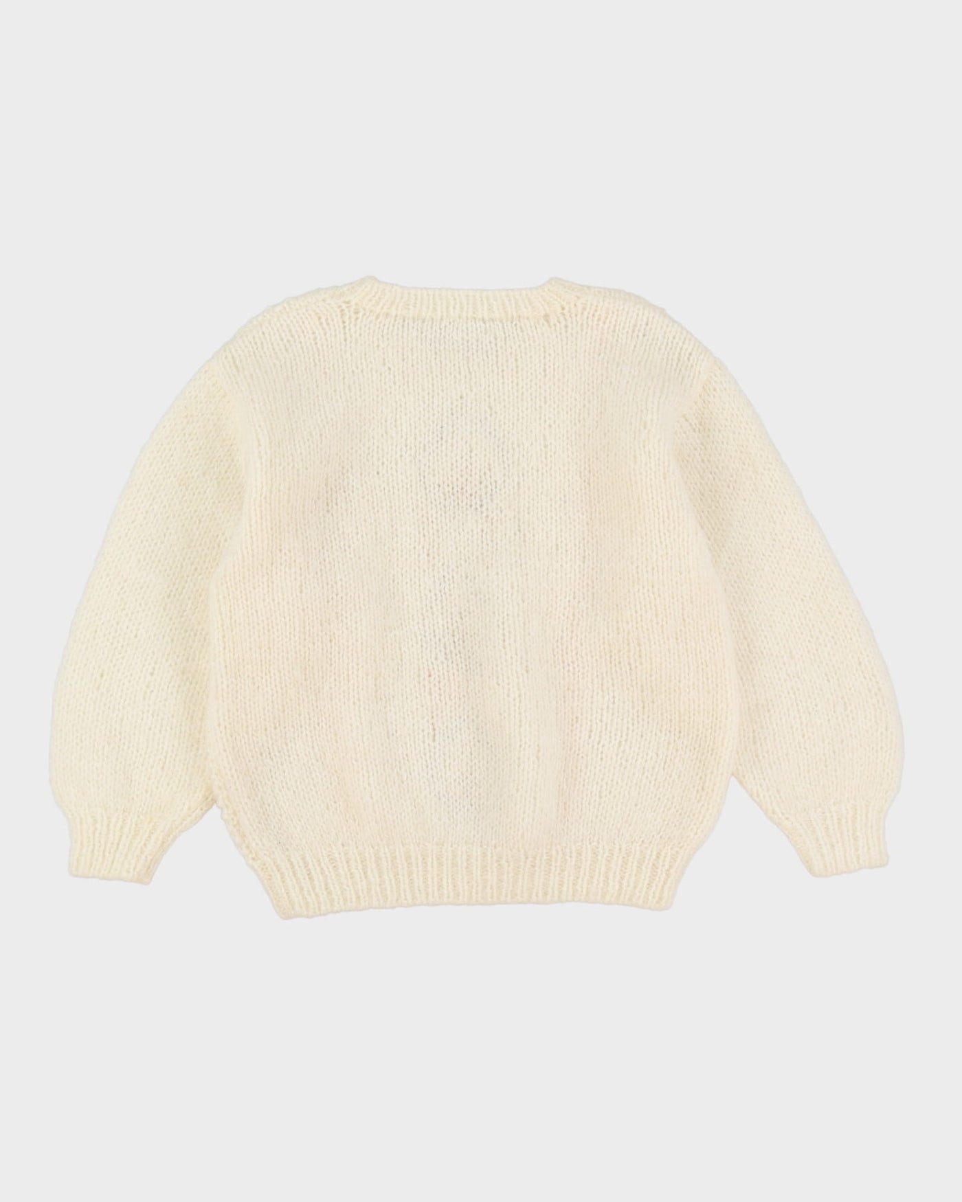 1990s Hand Knitted Mohair Blend Jumper - M