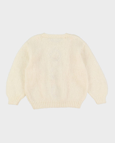 1990s Hand Knitted Mohair Blend Jumper - M