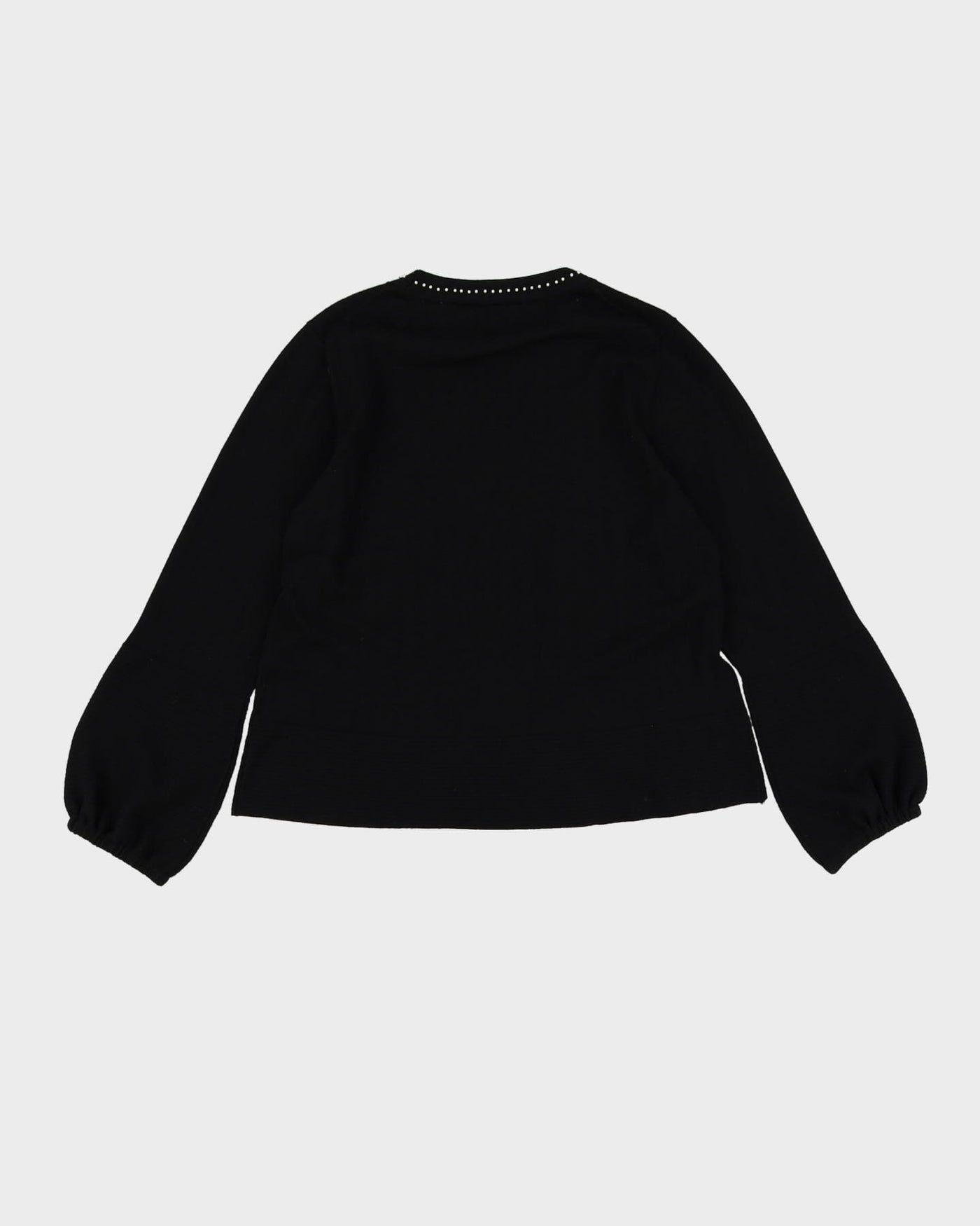 Karl Lagerfeld Black With Pearls Knitted Jumper - M