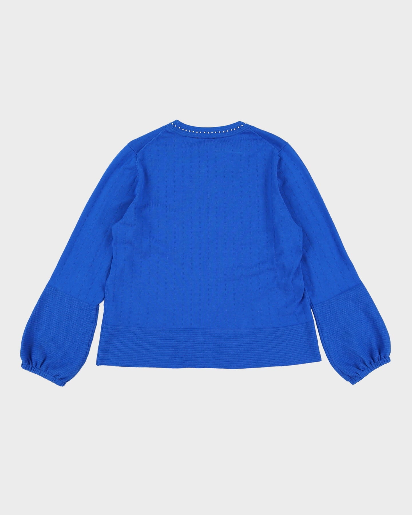 Karl Lagerfeld Blue Pearl Detailed Knitted Jumper - M