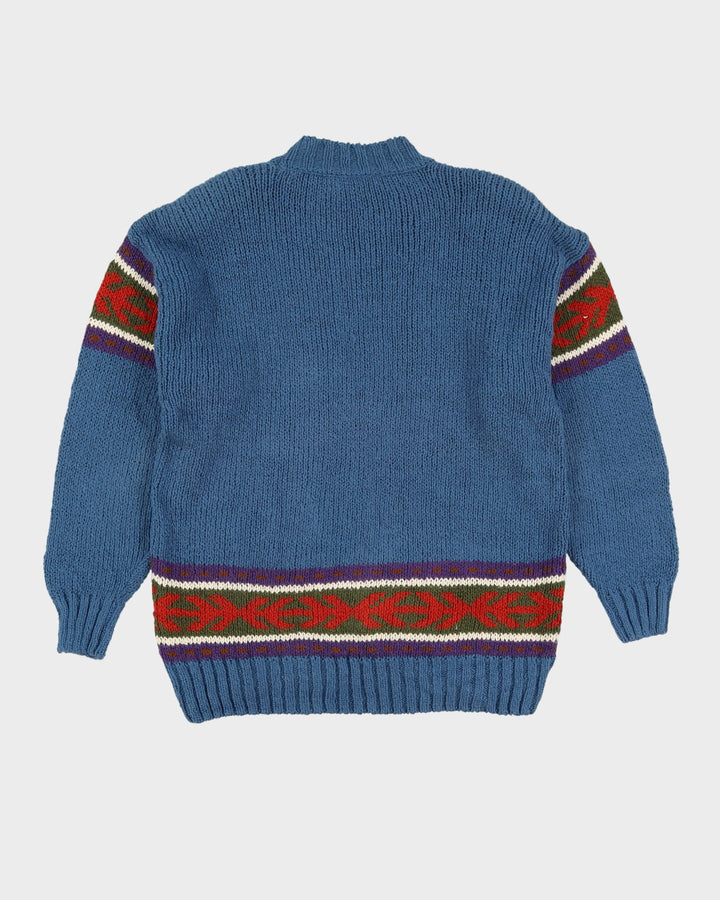 Liz Wear Navajo Inspired Cotton Knitted Jumper - M / L