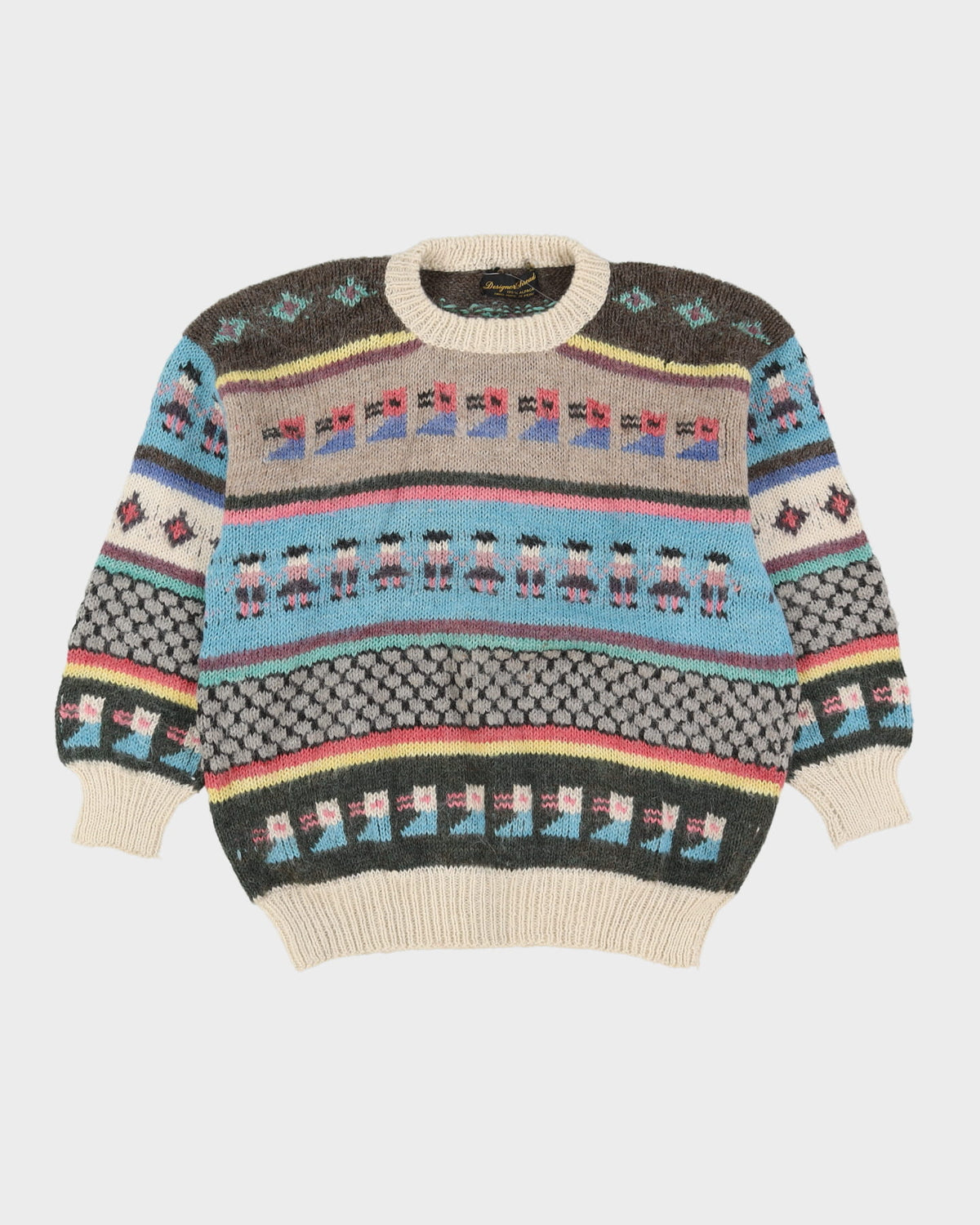 Made In Peru Hand Knitted Alpaca Jumper - M / L