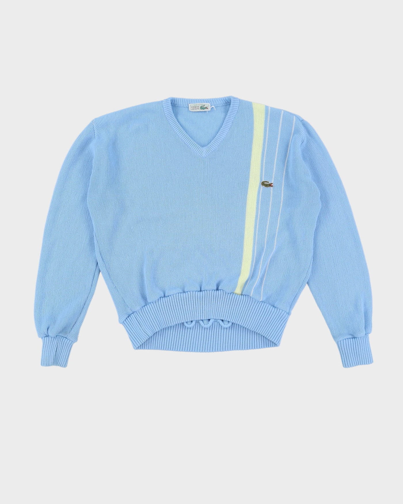 Vintage 80s Lacoste Baby Blue Knit - XL