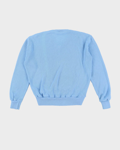 Vintage 80s Lacoste Baby Blue Knit - XL